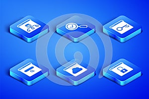 Set Secure your site with HTTPS, SSL, Server, Data, Cloud technology data transfer, Search engine, Magnifying glass