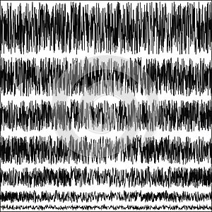 Set of seismic vibrations of the quake on the Richter scale