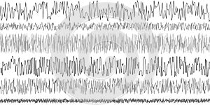 Set seismic waves oscillation earthquake