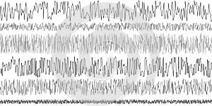 Set seismic waves oscillation earthquake photo