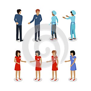 Set of Sellers Characters Vector Shop