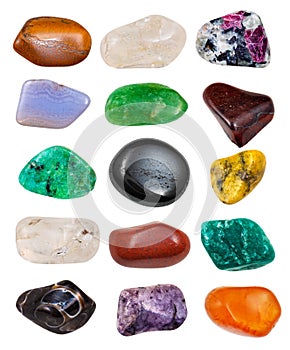 Set of semi-precious stones