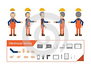 Set of senior worker