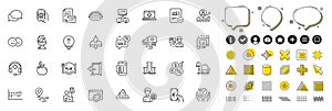 Set of Seo gear, Architect plan and Checked calculation line icons for web app. Pictogram icon Vector