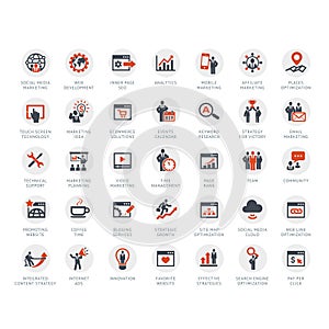 Set of SEO and Marketing icons