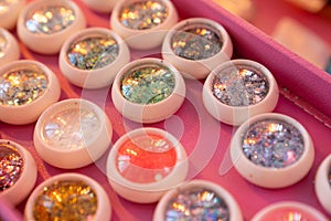 a set of sequins for temporary tattoos. decorative cosmetics