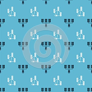 Set Server, Data, Web Hosting and Computer network on seamless pattern. Vector