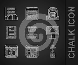 Set Server, Data, Web Hosting, Loading data window, Cloud technology transfer, Broken file, report, Hangar with servers