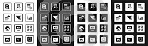 Set Server and gear, Network cloud connection, Search concept with folder, Data analysis, Server, Data, Web Hosting