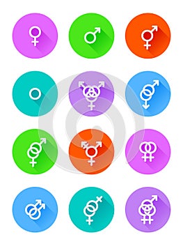 Set of sexuality icons photo