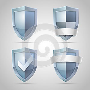Set of shield icons