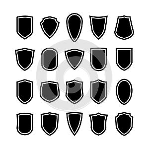 Set of shield icons