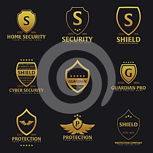 Set of Shield logo. Protection company. Security. Guardian. Vector illustration.