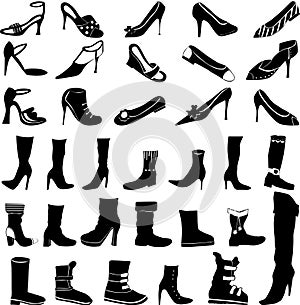 Set of Shoes silhouettes