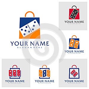 Set of Shop Domino logo vector template, Creative Domino logo design concepts