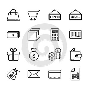 Set of shopping and e-commerce icons