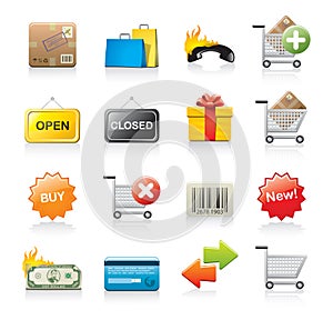 Set of shopping icons