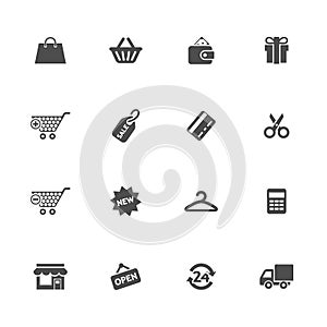 Set of shopping vector icons