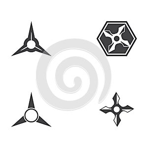 Set Shuriken icon illustration vector flat design