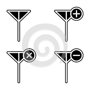 set of signal icon. Element of phone for mobile concept and web apps icon. Glyph, flat icon for website design and development,