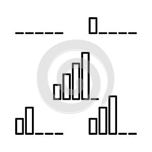 set of signal icons. Element of phone icons for mobile concept and web apps. Thin line icons for website design and development, a