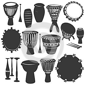 Collection of African Percussion Instruments