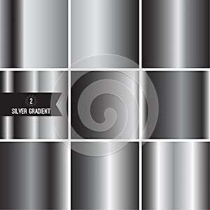 Set of silver foil texture