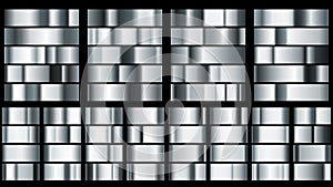 Set of silver metal gradients