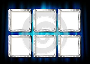 Set of silver picture frames