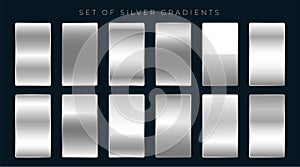Set of silver or platinum gradients