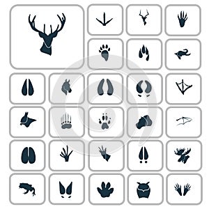 Set of simple animals icons