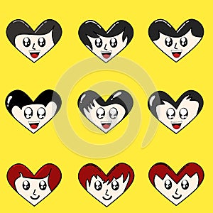 Set of simple design avatars modern