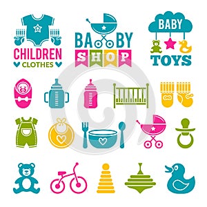 Set of children icons
