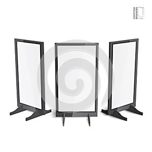 Set of simple outdoor indoor stander advertising stands