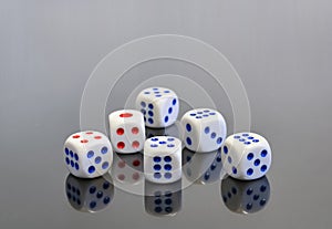 Set of six dices