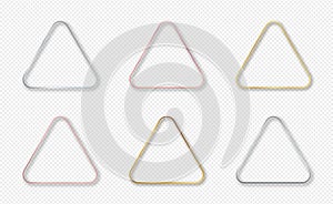 Set of six rounded rhombus frames