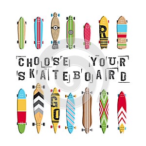 Set skateboard collection