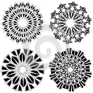 Set of sketch design mandalas decorative