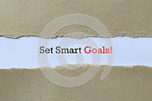 Set smart goals! on paper