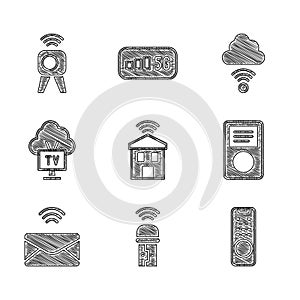 Set Smart home with wi-fi, Usb wireless adapter, Remote control, Music player, Mail and e-mail, Tv, Network cloud