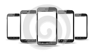 Set of smartphones photo