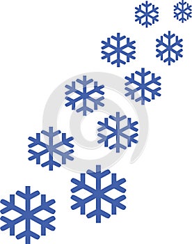 Set of snowflake icons