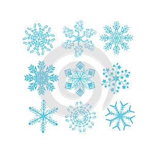 Set of Snowflake Vectors