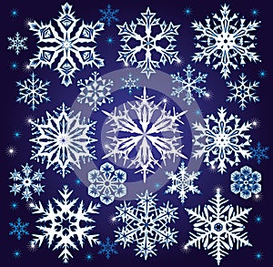 Set of snowflakes