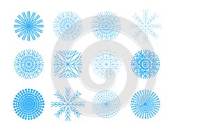 Set of snowflakes. Christmas and new year