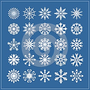 Set of snowflakes. Vector.