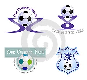 Set Soccer balls logos