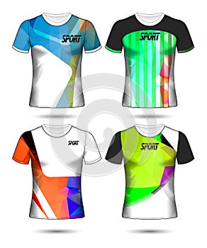 Set of soccer or football jersey template t-shirt style, Design