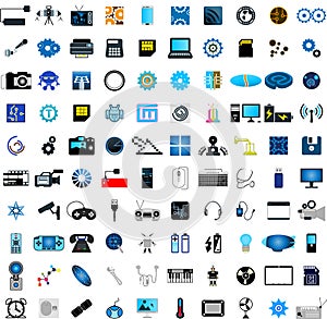 Set of social media icons