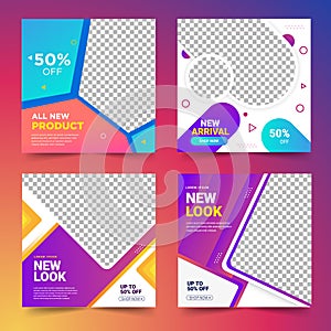 Set of social media Post Template Banner